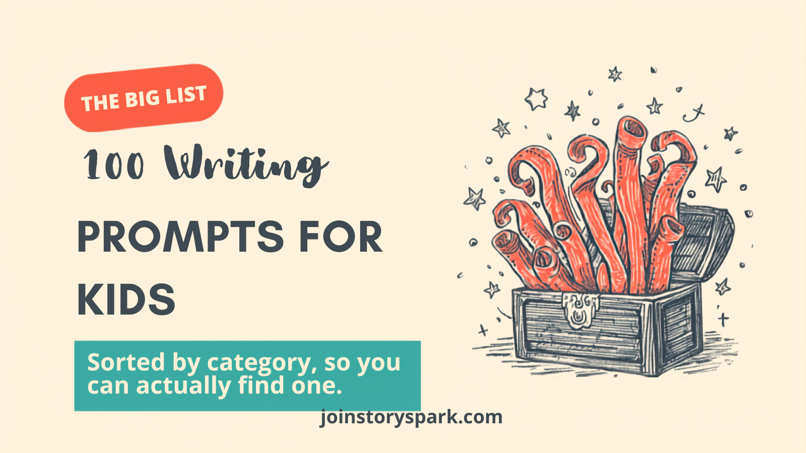 100 Writing Prompts for Kids (Organized So You Can Actually Find One)