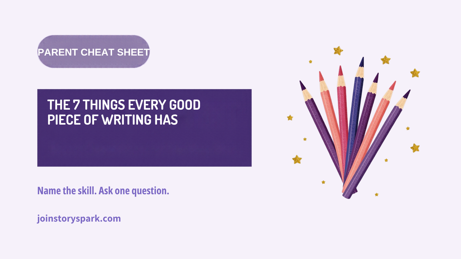 The 7 Things Every Good Piece of Writing Has (and the Parent Cheat Sheet Most Families Never See)